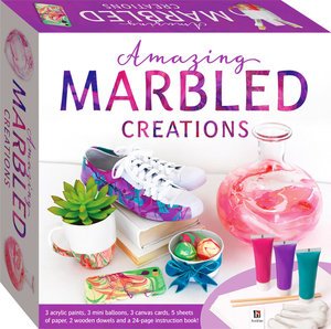 Cover for Hinkler Books Hinkler Books · Amazing Marbled Creations Tuck Box (Bog) (2018)