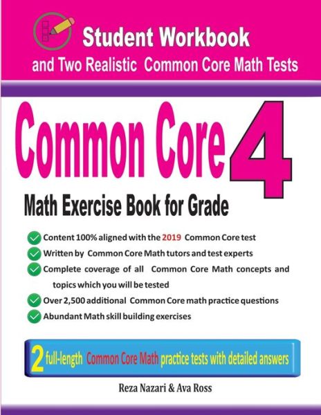Cover for Reza Nazari · Common Core Math Exercise Book for Grade 4 (Paperback Book) (2019)
