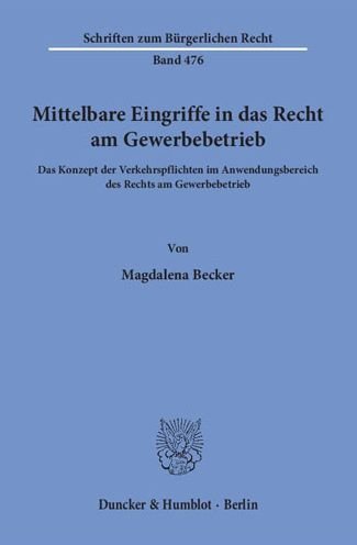 Cover for Becker · Mittelbare Eingriffe in das Rech (Book) (2017)