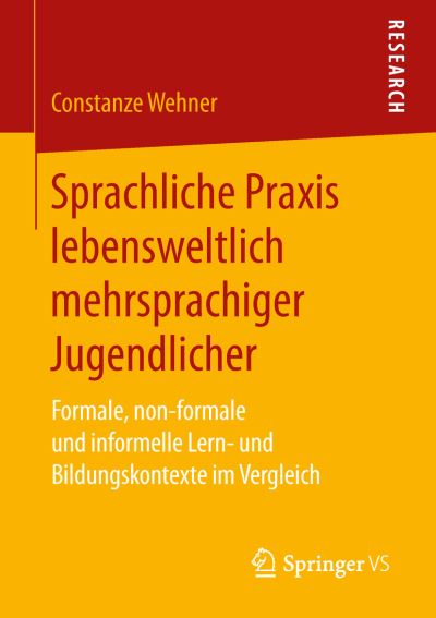 Cover for Wehner · Sprachliche Praxis lebensweltlich mehrsprachiger Jugendlicher (Book) [1. Aufl. 2019 edition] (2019)