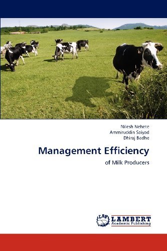 Cover for Dhiraj Badhe · Management Efficiency: of Milk Producers (Taschenbuch) (2012)