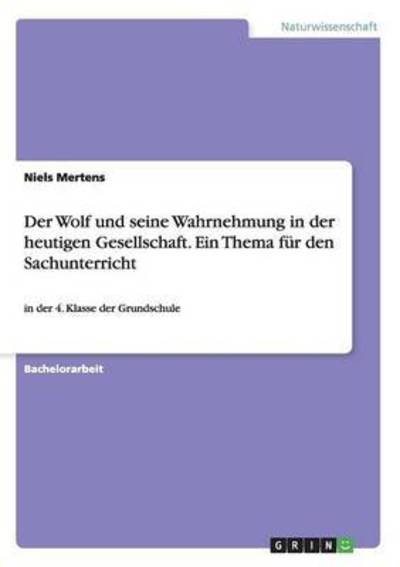 Cover for Mertens · Der Wolf und seine Wahrnehmung (Book)