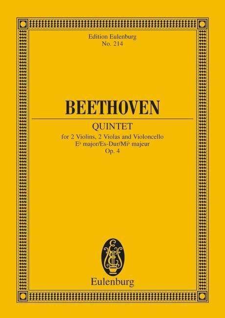 Cover for Ludwig Va Beethoven · Quintet Eb Major Op 4 (Paperback Book) (1985)