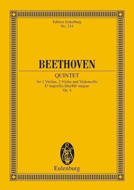 Cover for Ludwig Va Beethoven · Quintet Eb Major Op 4 (Taschenbuch) (1985)