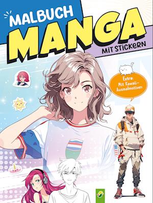 Cover for Extra dickes Manga-Malbuch mit Stickern zum Kreativsein und Entspannen für alle Manga-Fans! (Bok) (2024)