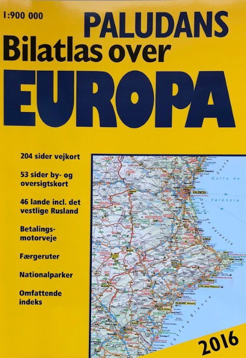 Cover for Paludans Bilatlas over Europa 2016 (Spiral Book) [1st edition] (2016)