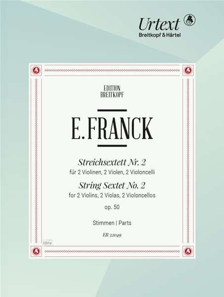Cover for Franck · Streichsextett Nr. 2 op. 50 (Bog)