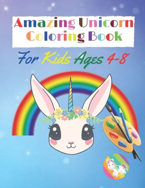 Cover for Studio Funcy · Amazing Unicorn Coloring Book for Kids Ages 4-8 (Paperback Book) (2020)