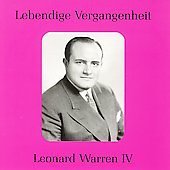 Leonard Warren IV - Leonard Warren - Musik - Preiser - 0717281896474 - 27. februar 2006