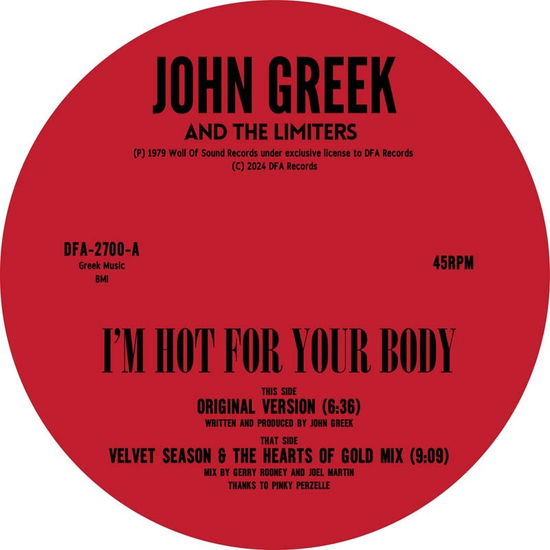 Cover for John Greek · I'm Hot For Your Body (LP) (2024)