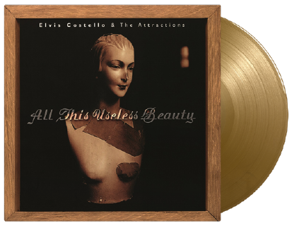Cover for Elvis Costello &amp; The Attractions · All This Useless Beauty (LP) [Gold Vinyl edition] (2022)