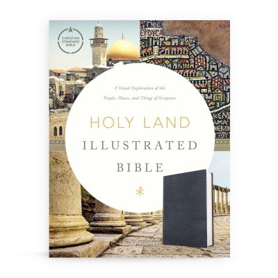 Cover for Holman Bible Staff · CSB Holy Land Illustrated Bible, Premium Black Leather (Leather Book) (2020)