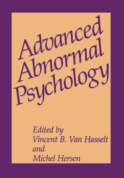 Cover for Michel Hersen · Advanced Abnormal Psychology (Paperback Bog) [Softcover reprint of the original 1st ed. 1994 edition] (2012)