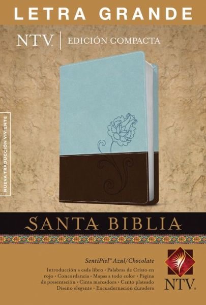 Cover for Tyndale House Publishers · NTV Edicion Compacta Letra Grande, Duotono (Lederbuch) [Large type / large print edition] [Blue/Brown Imitation] (2015)