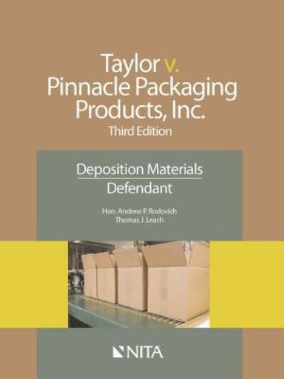 Cover for Andrew P Rodovich · Taylor V. Pinnacle Packaging Products, Inc. (Paperback Book) (2015)