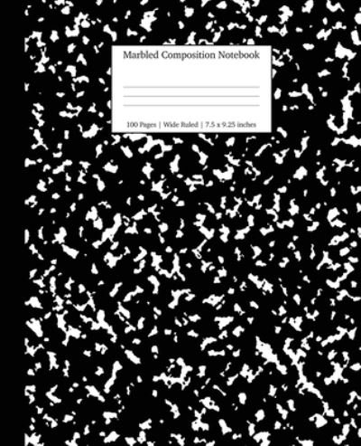 Marbled Composition Notebook: Black Marble Wide Ruled Paper Subject Book - Young Dreamers Press - Böcker - YDP Creative Inc - 9781989387474 - 9 augusti 2019