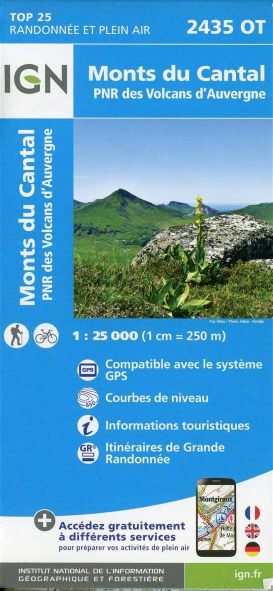 Cover for 2435OT Monts du Cantal.PNR des Volcans (Book) (2019)