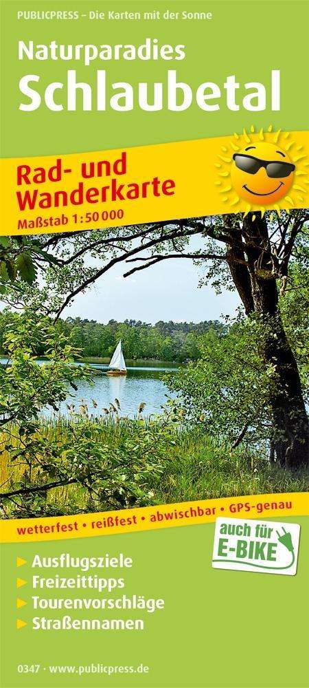 Cover for Schlaubetal natural paradise, cycling and hiking map 1:50,000 (Map) (2019)