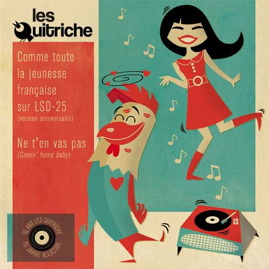 Cover for Les Quitriche · Comme Toute La Jeunesse Francaise Sur Lsd-25 (7&quot;) (2014)