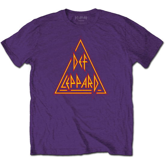 Def Leppard Unisex T-Shirt: Classic Triangle Logo - Def Leppard - Merchandise -  - 5056368621475 - 