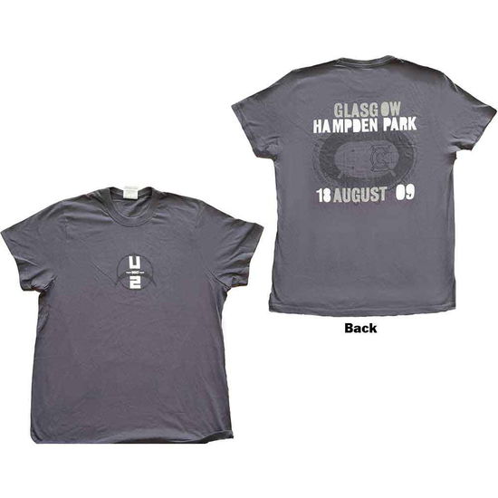 Cover for U2 · U2 Unisex T-Shirt: 360 Degree Tour Glasgow 2009 (Grey) (Back Print &amp; Ex-Tour) (T-shirt) [size M] (2022)