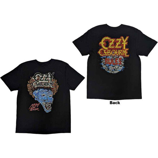 Ozzy Osbourne Unisex T-Shirt: Bark At The Moon Tour '84 (Back Print) - Ozzy Osbourne - Fanituote -  - 5056737201475 - 