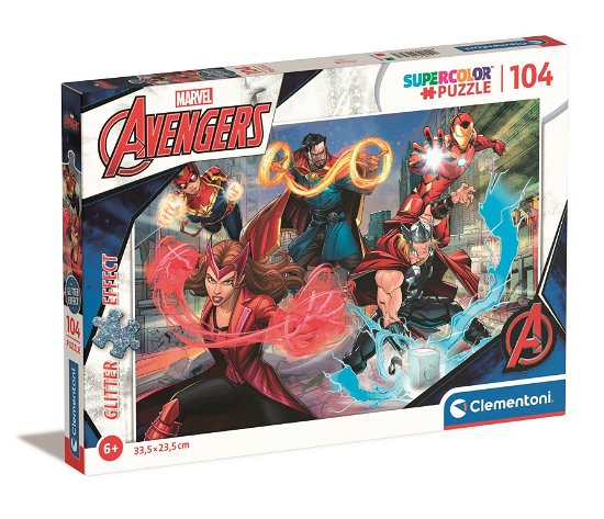 Puslespil Glitter Marvel Avengers 104 brikker - Clementoni - Bordspel - Clementoni - 8005125203475 - 22 september 2023