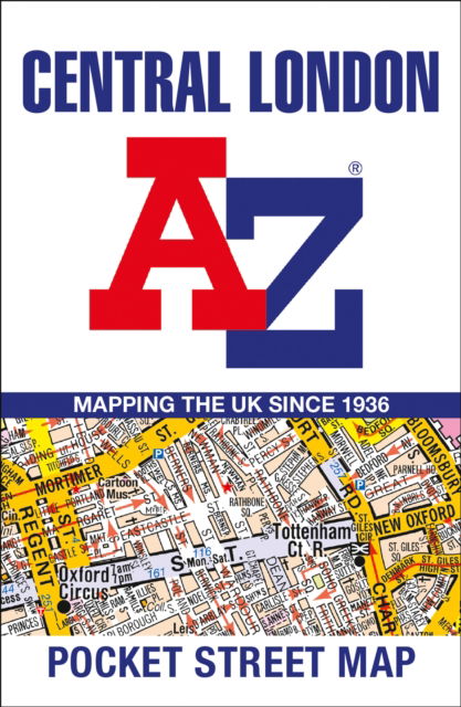 Central London A-Z Pocket Street Map - A-Z Maps - Kirjat - HarperCollins Publishers - 9780008657475 - torstai 20. kesäkuuta 2024