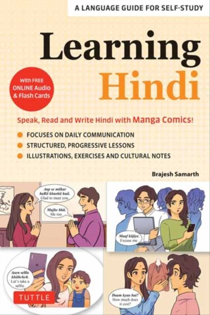 Cover for Brajesh Samarth · Learning Hindi: Speak, Read and Write Hindi with Manga Comics! A Language Guide for Self-Study (Free Online Audio &amp; Flash Cards) (Pocketbok) (2024)