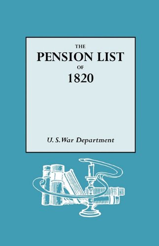 Cover for United States · The Pension List of 1820 (Paperback Book) (2010)