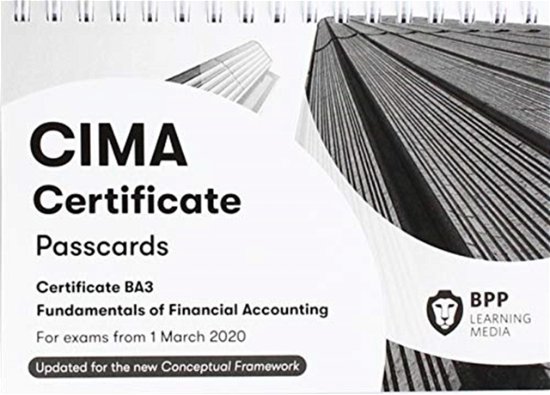 Cover for BPP Learning Media · CIMA BA3 Fundamentals of Financial Accounting: Passcards (Spiralbok) (2019)