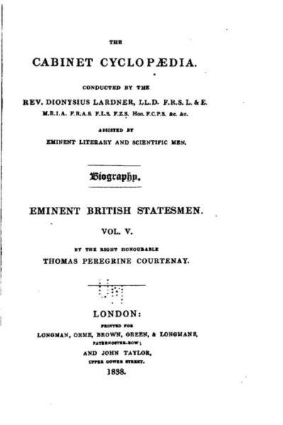 Cover for Thomas Peregrine Courtenay · Eminent British Statesmen - Vol. V (Paperback Book) (2015)