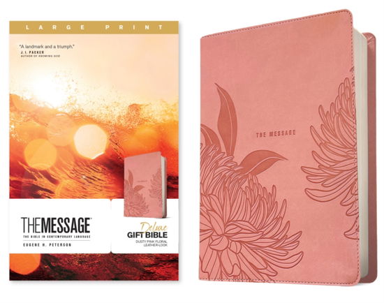 Cover for Eugene H. Peterson · Message Deluxe Gift Bible, Large Print, Dusty Pink (Leather Book) [Large type / large print edition] (2025)