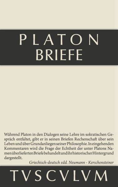 Cover for Platon · Briefe - Sammlung Tusculum (Hardcover Book) [Annotated edition] (2014)