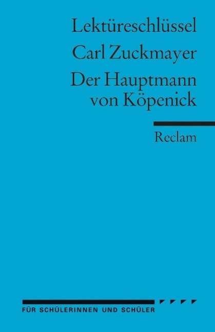 Cover for Carl Zuckmayer · Reclam UB 15347 Lekt.Zuckmayer.Köpenick (Book)