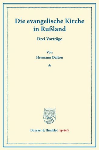 Cover for Dalton · Die evangelische Kirche in Rußla (Buch) (2013)