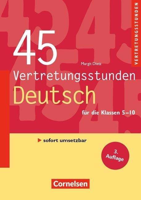 Cover for Dietz · 45 Vertretungs.Deutsch,5.-10.Sj. (Bok)