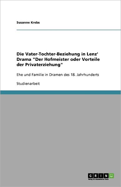 Cover for Krebs · Die Vater-Tochter-Beziehung in Le (Book) [German edition] (2009)