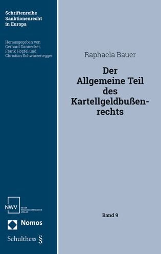 Cover for Bauer · Der Allgemeine Teil des Kartellge (Book) (2020)