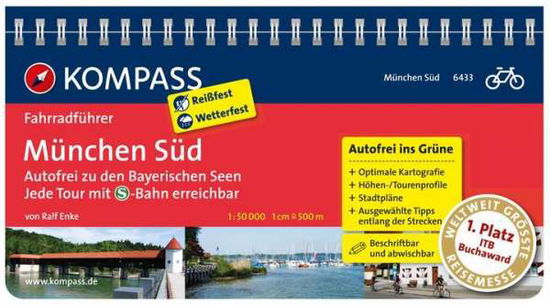 Cover for Mair-Dumont / Kompass · Kompass Fahrradführer 6433: München Süd : Autofrei zu den Bayerischen Seen (Book) (2012)