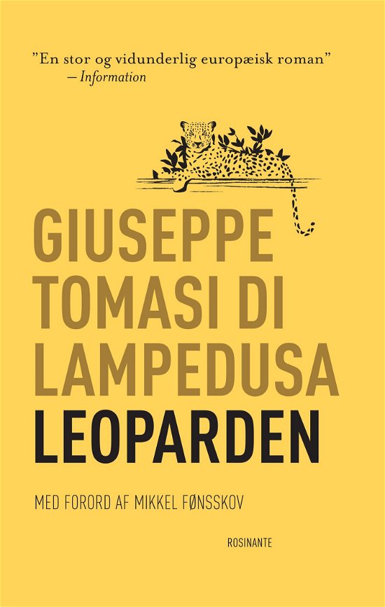 Cover for Giuseppe Tomasi di Lampedusa · Rosinantes Klassikerserie: Leoparden (Sewn Spine Book) [9. Painos] (2023)