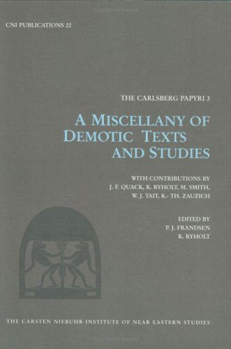 Cover for Paul John Frandsen · A Miscellany of Demotic Texts and Studies (Hardcover Book) (2011)