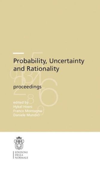Cover for Hosni · Probability, Uncertainty and Rationality - CRM Series (Paperback Book) (2010)