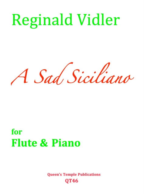 Cover for A Sad Siciliano (Sheet music) (2001)
