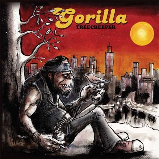 Cover for Gorilla · Treecreeper (Yellow Background / Splatter Red &amp; Black Vinyl) (LP) [Coloured, Limited edition] (2019)