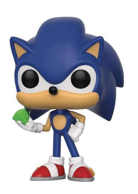 Pop Games Sonic Sonic with Emerald - Pop Games Sonic - Gadżety - Funko - 0889698201476 - 9 stycznia 2018