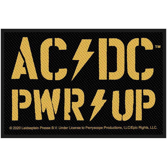 AC/DC Standard Woven Patch: PWR-UP - AC/DC - Mercancía -  - 5056365708476 - 