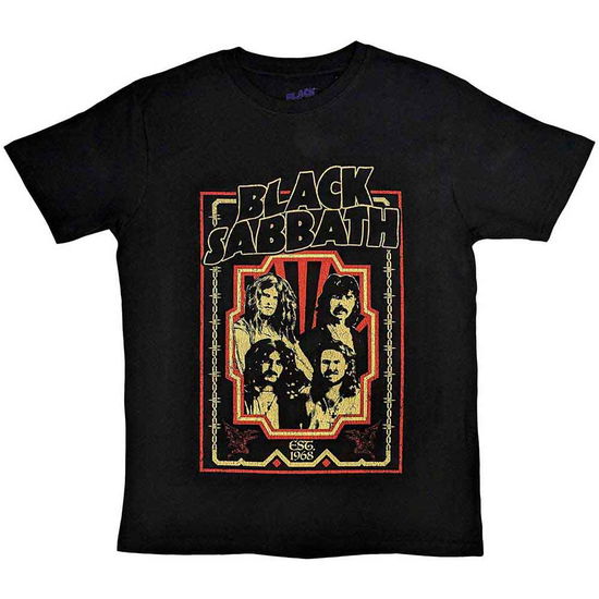 Black Sabbath Unisex T-Shirt: Est 1968 (Black) - Black Sabbath - Gadżety -  - 5056737204476 - 25 września 2023