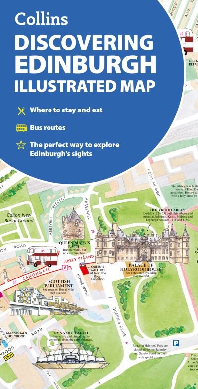 Cover for Collins · Discovering Edinburgh Illustrated Map (Inbunden Bok) (2024)