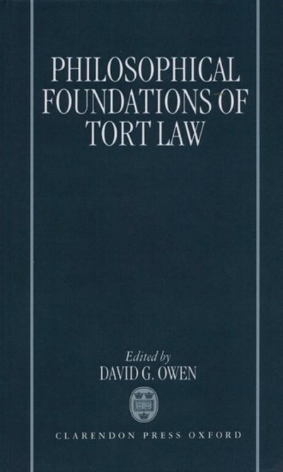 Cover for Owen · The Philosophical Foundations of Tort Law (Gebundenes Buch) (1996)